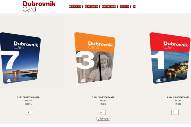 ドゥブロヴニクカード　オンラインでの購入方法と受け取り場所