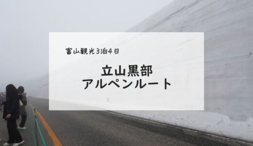【富山旅行3泊4日：③】立山黒部アルペンルートで雪の大谷を訪れる