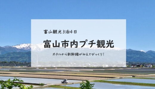 【富山旅行3泊4日：①】ホテルから新幹線が見えた！｜路面電車に乗車｜ガラス美術館